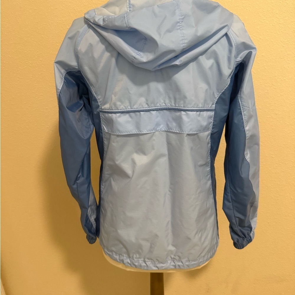 *Columbia Blue Hooded Windbreaker Rain Jacket (small) - Picture 2 of 8